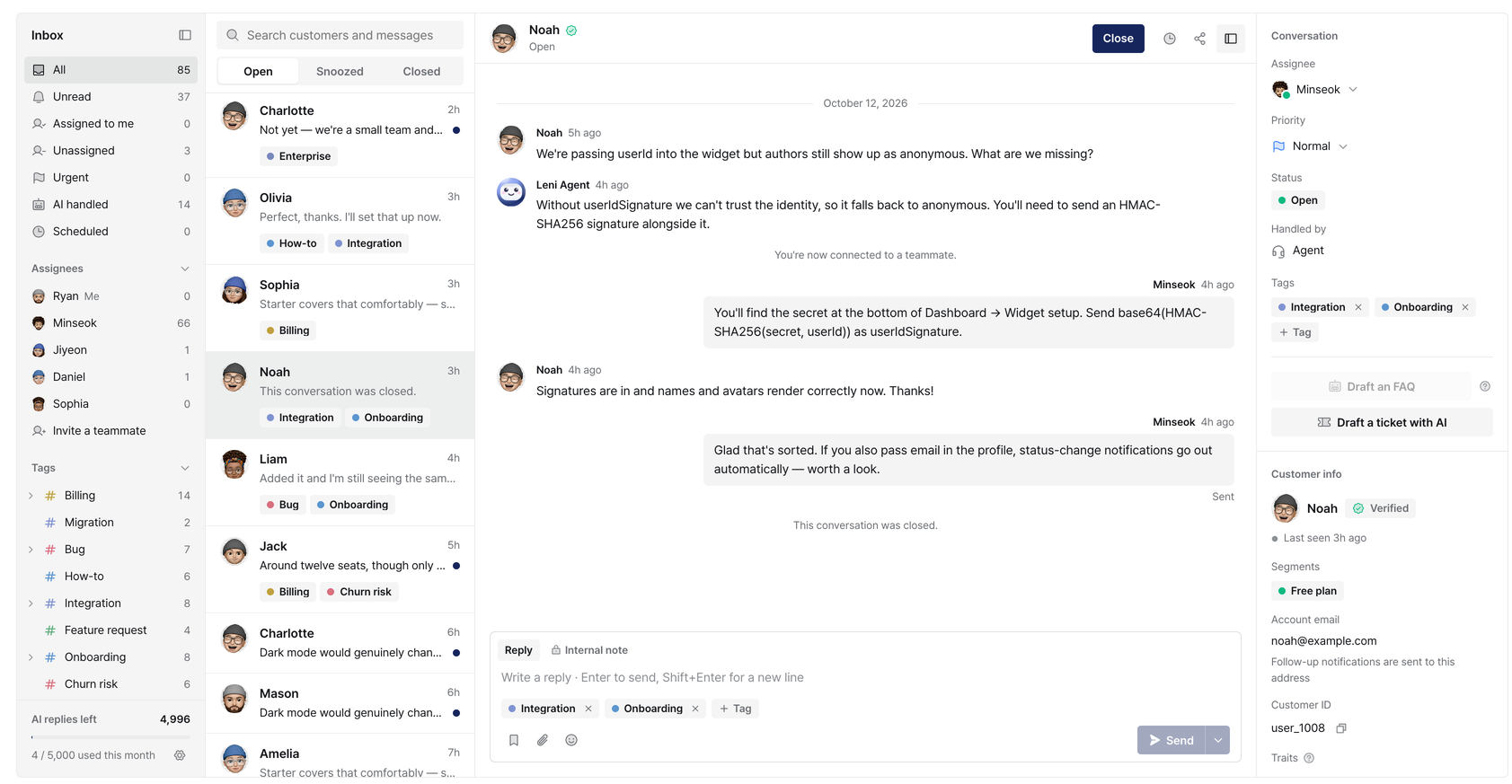 Lenit inbox — desktop